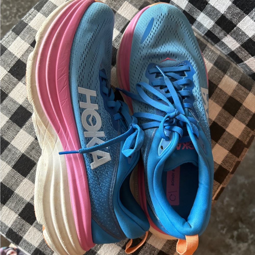 Hoka Women's Blue and Pink Athletic Shoes